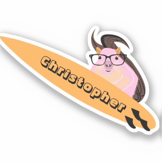 リスいけなル#136サーフィン シール (正面)