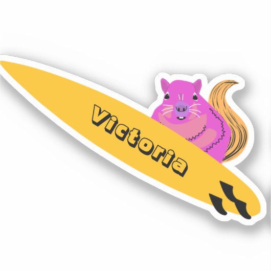 リスいけなル#1489サーフィン シール (正面)