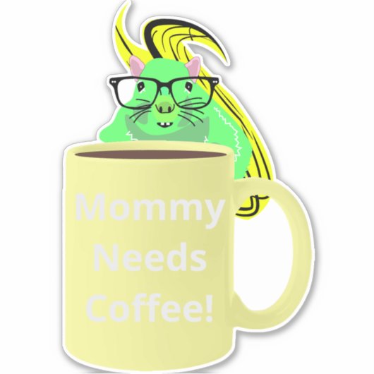 リスいけなル#167コーヒーカップ シール (正面)