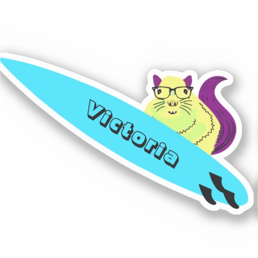 リスいけなル#1687サーフィン シール (正面)