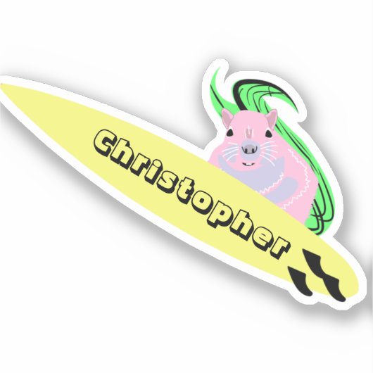 リスいけなル#173サーフィン シール (正面)