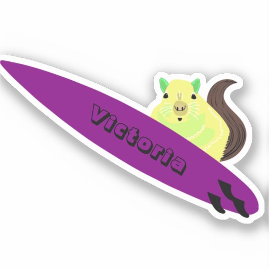 リスいけなル#1768サーフィン シール (正面)