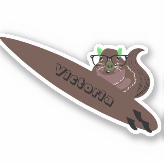 リスいけなル#1951サーフィン シール (正面)