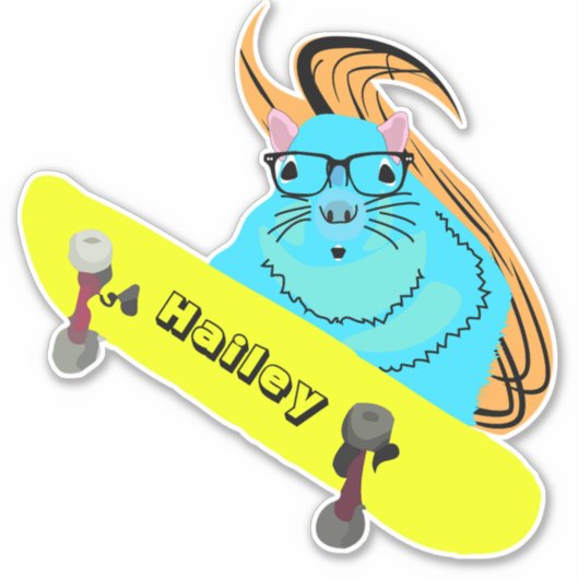 リスいけなル#199ヘイリースケートボード シール (正面)