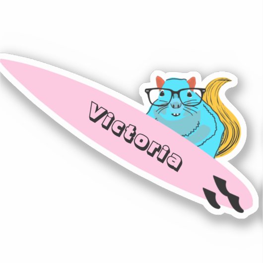 リスいけなル#2196サーフィン シール (正面)