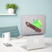リスいけなル#261ヘイリースケートボード シール (デスク上のノートパソコン)