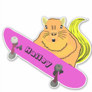 リスいけなル#269ヘイリースケートボード シール