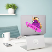 リスいけなル#300ブレットスケートボード シール (デスク上のノートパソコン)