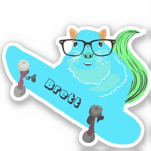 リスいけなル#353ブレットスケートボード シール (正面)