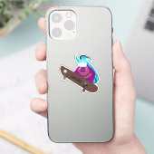 リスいけなル#395ブレットスケートボード シール (スマートフォン)