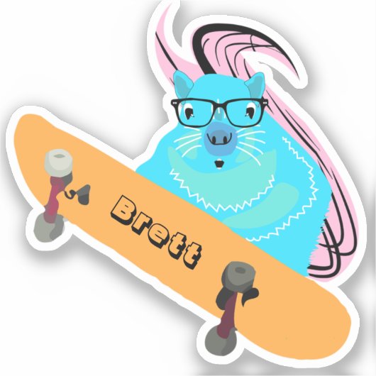 リスいけなル#404ブレットスケートボード シール (正面)