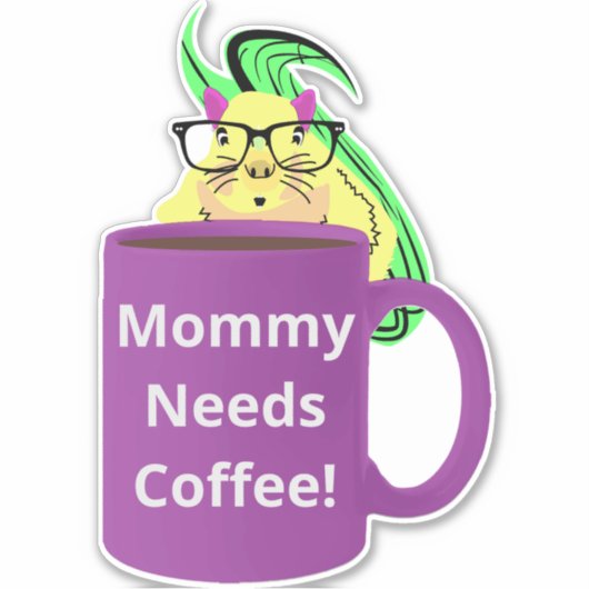 リスいけなル#436コーヒーカップ シール (正面)