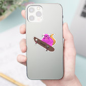 リスいけなル#466ブレットスケートボード シール (スマートフォン)