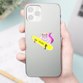 リスいけなル#520ブレットスケートボード シール (スマートフォン)