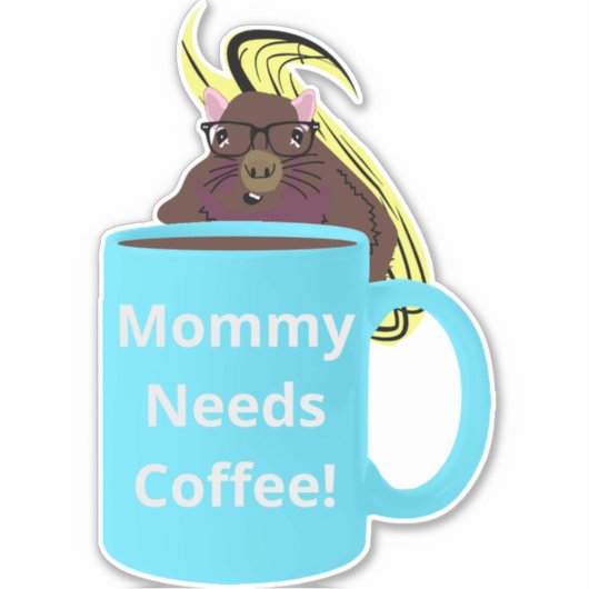 リスいけなル#524コーヒーカップ シール (正面)