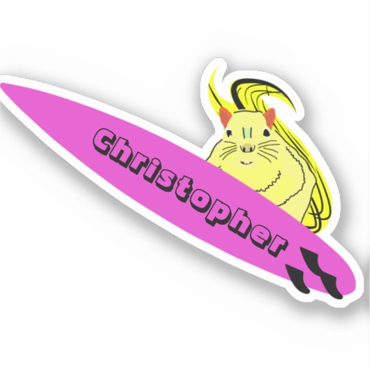 リスいけなル#527サーフィン シール (正面)