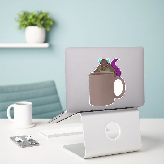 リスいけなル#557 シール (デスク上のノートパソコン)