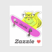 リスいけなル#619ブレットスケートボード シール (シート)