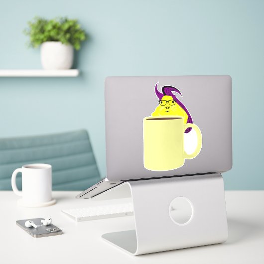 リスいけなル#663 シール (デスク上のノートパソコン)