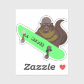 リスいけなル#686ブレットスケートボード シール (シート)