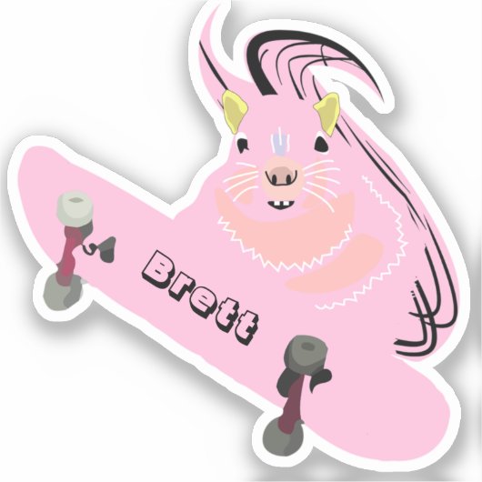 リスいけなル#698ブレットスケートボード シール (正面)