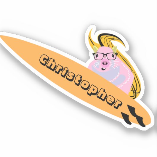 リスいけなル#719サーフィン シール (正面)