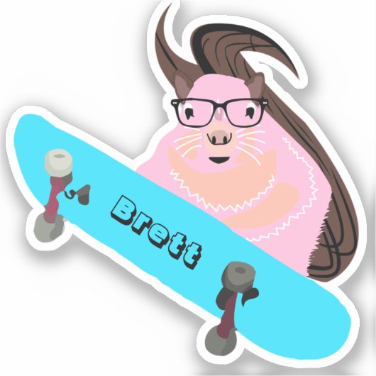 リスいけなル#746ブレットスケートボード シール (正面)