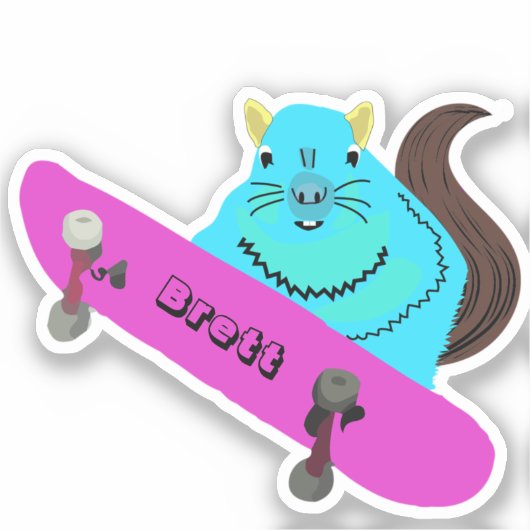 リスいけなル#793ブレットスケートボード シール (正面)