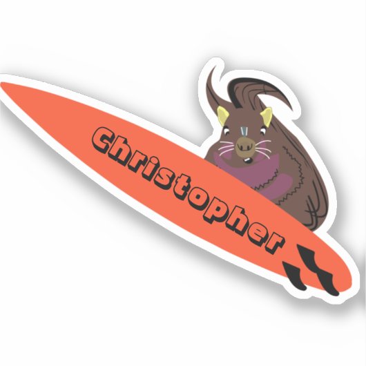 リスいけなル#835サーフィン シール (正面)