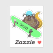 リスいけなル#837ブレットスケートボード シール (シート)