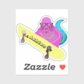 リスいけなル#963名前をカスタムするスケート シール (シート)