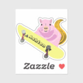 リスいけなル#965名前をカスタムするスケート シール (シート)