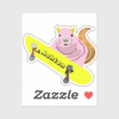 リスいけなル#968名前をカスタムするスケート シール (シート)