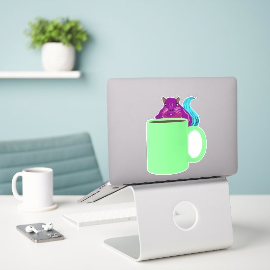 リスいけなル#969 シール (デスク上のノートパソコン)