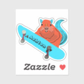 リスいけなル#974名前をカスタムするスケート シール (シート)