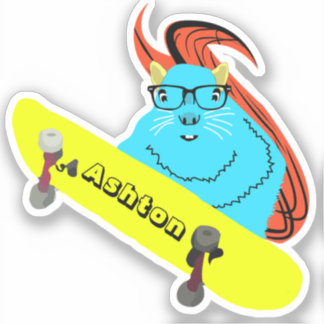 リスいけなル#977名前をカスタムするスケート シール