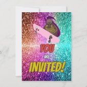 リスいけなレルスケートボードバースデーパーティー招待状 招待状 (裏面)