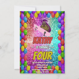 リスいけなレルスケートボードバースデーパーティー招待状 招待状