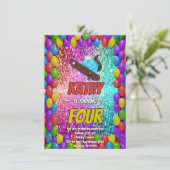 リスいけなレルスケートボードバースデーパーティー招待状 招待状 (スタンド正面)