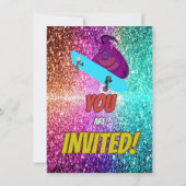 リスいけなレルスケートボードバースデーパーティー招待状 招待状 (裏面)