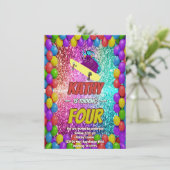 リスいけなレルスケートボードバースデーパーティー招待状 招待状 (スタンド正面)