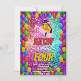 リスいけなレルスケートボードバースデーパーティー招待状 招待状