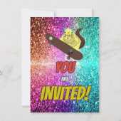 リスいけなレルスケートボードバースデーパーティー招待状 招待状 (裏面)