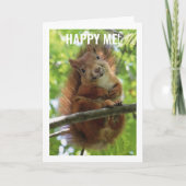 リスおっちょこちょいのが40歳の誕生日おめでとう!カード カード (正面)