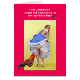 リスおもしろいキーピンナップガールバレンタインデイカード