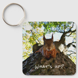 リスおもしろいクかわいい動物こんにちは キーホルダー