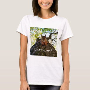 リスおもしろいクかわいい動物こんにちは Tシャツ