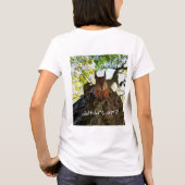 リスおもしろいクかわいい動物こんにちは Tシャツ (裏面)