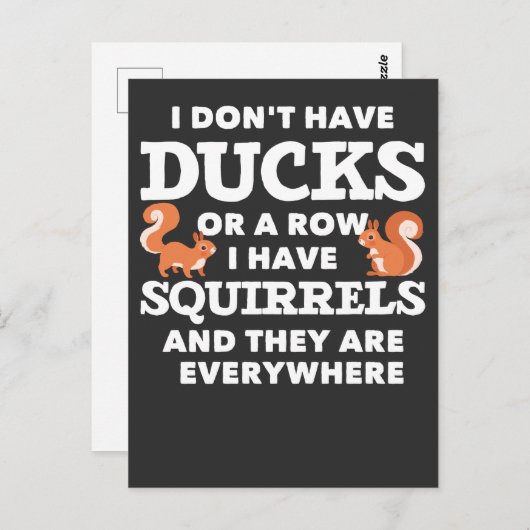 リスおもしろいクの笑わされるジョーク ポストカード (正面/裏面)