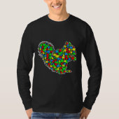 リスおもしろいパズル動物自閉症に対する認識 Tシャツ (正面)